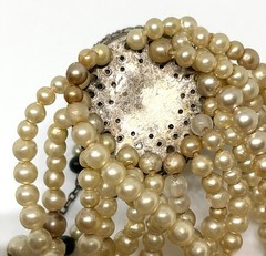 Vintage Art Deco Flapper Faux Pearl Marcacite Tassel 32” Sterling Necklace