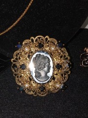 Napier Gold Tone Necklace 24″” And Matching Earrings Signed & Misc Jewlery/Pins