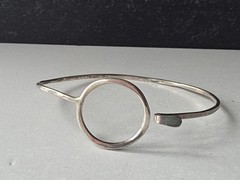 Vintage Artisan Sterling Silver Bangle Bracelet One of a Kind (OOAK), Organic