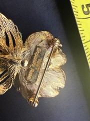 1997 RJ Graziano Princess Diana England’s Rose Brooch Signed Rhinestone