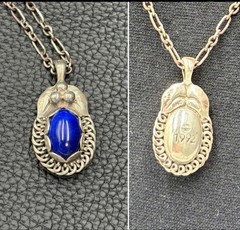 Georg Jensen 1992 Heritage Collection Year Pendant Necklace Silver 925 Vintage