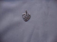 VINTAGE VALENTINE’S DAY HEARTS ON HEART W/SPARKLY DIAMOND CUT SILVER 925 PENDANT