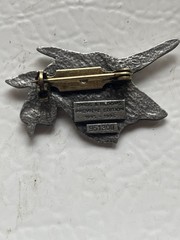 Birds And Blooms Hummingbirds Pewter Pin Brooch 1995 Tiny