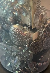 Mystery Jewelry Jar BOLD CHUNKY Curated Black Silver All Wearable Glam Runway