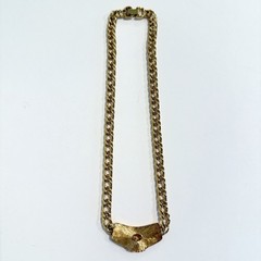 Jackie Collins Vintage 80’s Panther Gold Plated Two Tone Chain Link Necklace