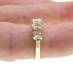 Classic 14k Solid Yellow Gold 1/2ct Natural Diamond Cathedral Ring Size 6.25