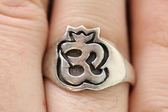 VINTAGE MEN’S OHM OH STERLING SILVER 925 RING SZ 11.75 SOUTHWEST RETRO PRETTY