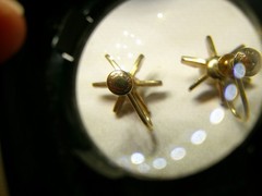 3 pairs Jewelry 1/20 12K Gold Filled Vintage Screw Back Leaf, Bow, Starburst JMS