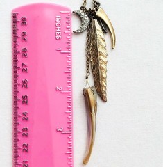 Layered Leaf Feather Moon Charm Necklace Y2K Southwestern Style Jewelry Gift