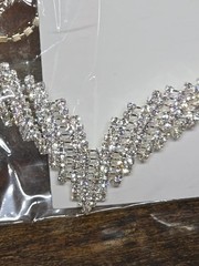 Avon(Deb) 2pc Lot Of 3 Goldtone Jewelry Necklace, Earrings Sets Faux Diamonds