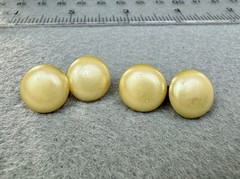 Antique Art Deco Celluloid Chain Link Cufflinks Ivory Pearl Button Style 1920s