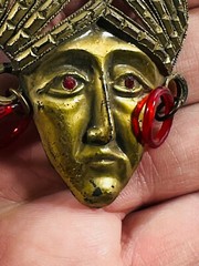 antique 1920’s magic magician mystic fortune telling brooch pin circus