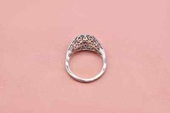 Vintage Style Lab-Created Diamond Hexagon Women’s Ring 14K Yellow Gold Finish