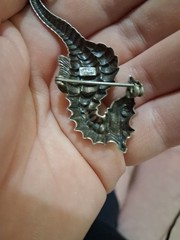 Vintage 196os Sterling Seahorse Broach Pin