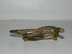 VTG Vintage Gold Tone Knot Knotted Rope Pin Brooch