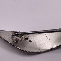 Teka Theodor Klotz Old Art Nouveau 835 Silver Bow Brooch Pin Engraving Handmade