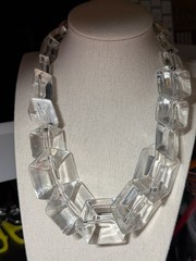 Vintage Lucite Necklace Chunky Lafayette 148 Runway Statement Gorgeous