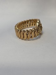 Vintage Marine Logo On Heart Expandable Sweetheart Bracelet Gold Tone