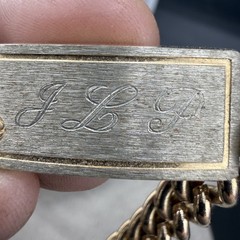 Vintage ID Bracelet Gold Tone Zodiac Horoscope Cancer Engraved 7”