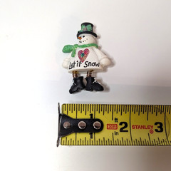 Vintage Snowman Christmas Winter Pin, Let It Snow, Retro Lapel Hat Party Charm