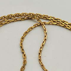 Vintage Gold Plated Boston Link Chain Necklace 15.5″ Spring Ring Clasp