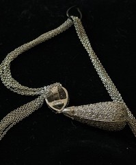 Suzanne Somers 2002 HSN Sterling Silver Multi-strand Clr CZ Large Drop Pendant