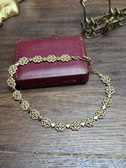 Vintage Avon Precious Pretenders Gold Tone Filigree Lace Choker Necklace 16”