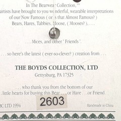Boyds Bears and Friends Bearwear Moose Pin 1994 Christmas Holiday Lights 2603