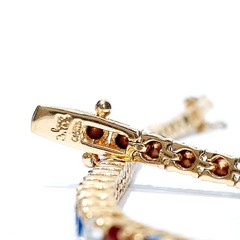 Vintage Joan Rivers Patriotic Red White Blue Clasp Bracelet Rare SEE DESCRIPTION