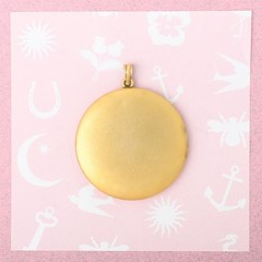 Antique Victorian LARGE Starburst Multi Tone Gold Filled Paste Pendant Locket