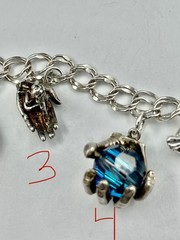 Vintage MCM HANDS that Hold Surprises Sterling Silver Charms Pendants Fobs