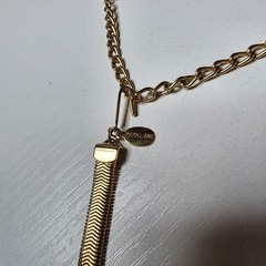 Vintage Signed Park Lane Gold Tone Faux Pearl Serpentine Choker Necklace Snake