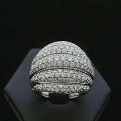 14K White Gold Plated 2.50CT Round Cut Lab-Created Diamond Men’s Wedding Ring