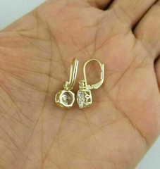 2.0Ct Lab-Created Diamond Drop Dangle Lever Back Earrings 14K Yellow Gold Finish