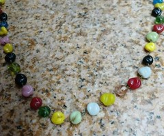 AntiqueVintage Glass Beaded Necklace, 60″ Long, Nice!