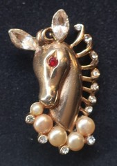 VTG Sterling Silver Jewelry LOT Vintage Horse Two Sterling Silver one gold plate