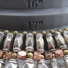 Vintage Cleopatra Necklace Egyptian Revival Mixed Metals Nakamol Collar 18 Inch