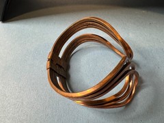 Vintage Renoir Rhythm Copper Cuff Bracelet And Earrings