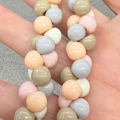 Vintage Necklace Pastel Acrylic Clusters Beaded 17 Inches Japan