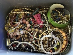 Over 50 Piece Bracelet Lot Mix Styles Sizes All Wearable Craft Repurpose #1