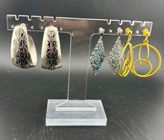 Large Vintage Earrings 1980’s/1990’s Five Pairs Dangly