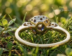 Art Deco Style 1CT Lab Created Diamond Antique Vintage Ring 14K Two-Tone Gold FN