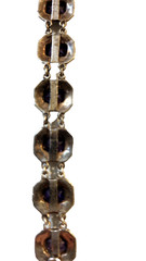 Antique amethyst and markasite bracelet ss links, byzantine design size 6 , 2.4g