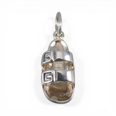 Sterling Silver SANDAL Charm for Bracelet PENDANT Summer SHOES Vintage CUTE!