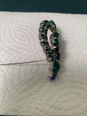 Vintage D&E Juliana SET Clip Earrings Large Brooch Tiered 3 Piece Prong-Set 1950