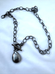 y2k Purple Gunmetal Modernist Necklace Jewelry VTG Goth Silver boho career witch