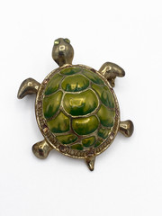 11pc Vintage Enamel Jewelry Lot 5 Pair Earrings Turtle Brooch Cloisonne