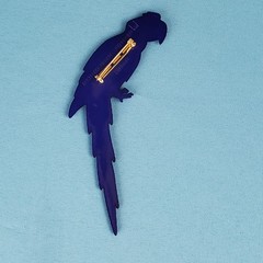Buch Deichmann Vintage 1960 Denmark Blue Parrot Brooch In Very Good Condition