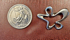 Georg Jensen Splash Brooch #321 – 4.5 cm  x  3.7 cm Sterling Silver 925 Denmark