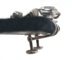 JMS 1/20th 12k GF White Gold ScrewBack Earrings Clear Rhinestones #G4